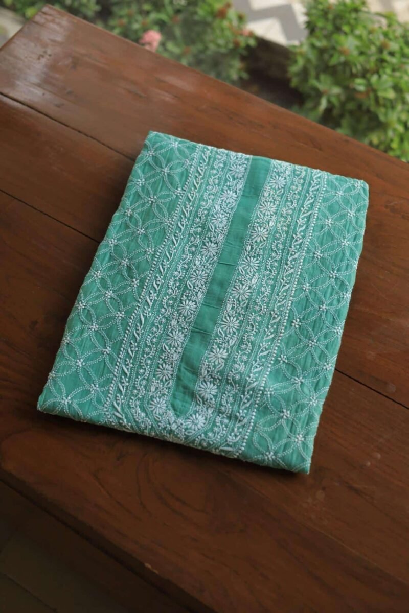 Malmal All Over Chikankari Mens Kurtas Fabrics