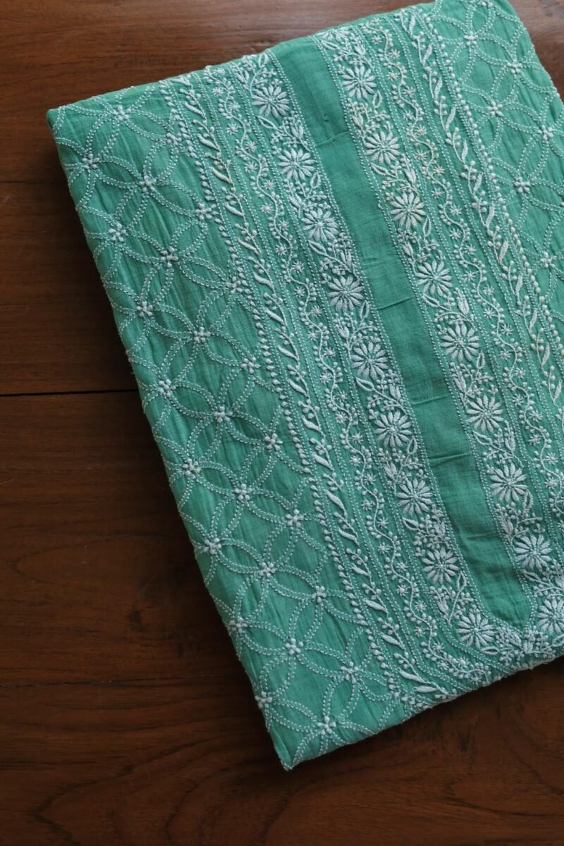 Malmal All Over Chikankari Mens Kurtas Fabrics