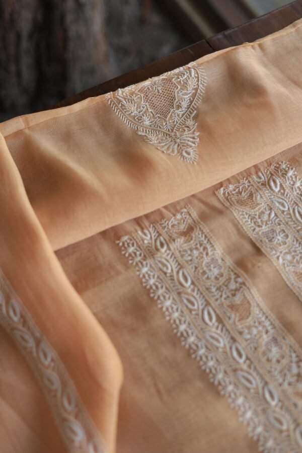 Malmal Chikankari Men's Kurtas Fabrics - Image 2