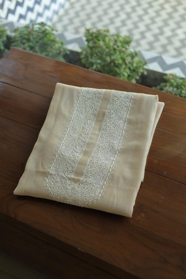 Malmal Chikankari Men's Kurtas Fabrics - Image 2
