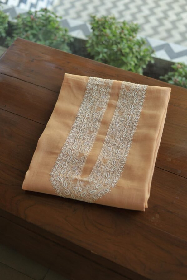 Malmal Chikankari Men's Kurtas Fabrics - Image 3
