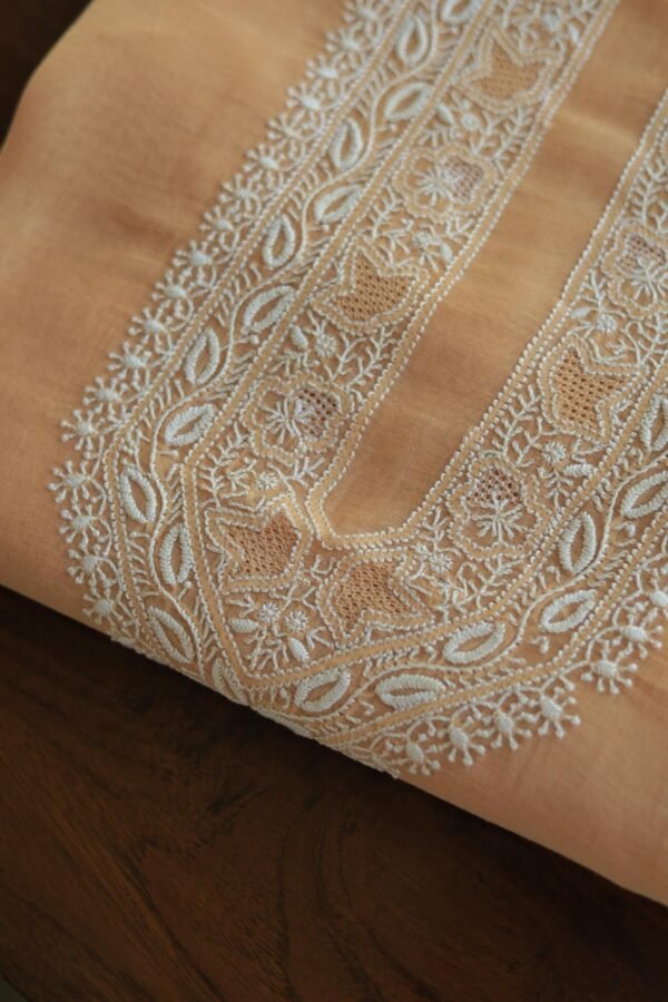 Malmal Chikankari Men's Kurtas Fabrics - Image 5