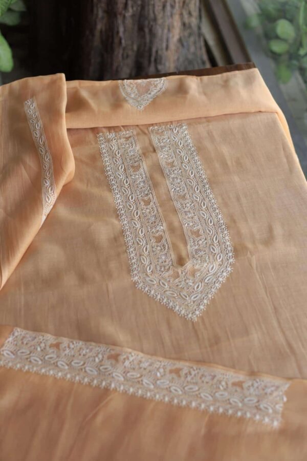 Malmal Chikankari Men's Kurtas Fabrics - Image 6