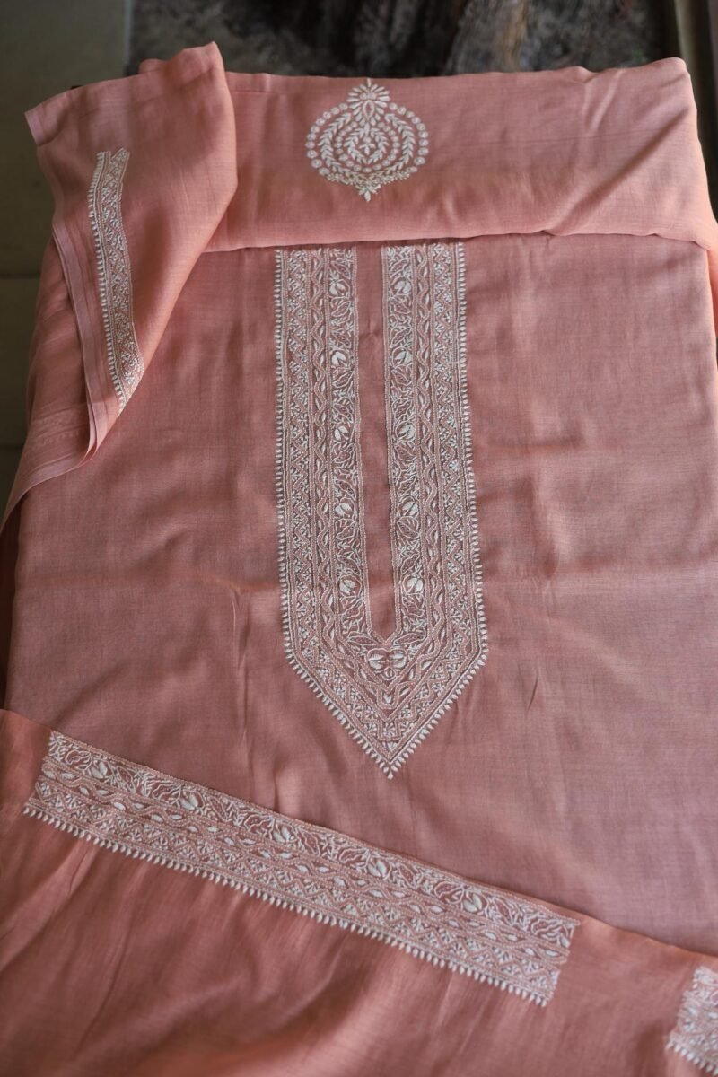 Malmal Chikankari Men's Kurtas Fabrics