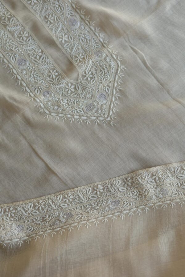 Malmal Chikankari Men's Kurtas Fabrics - Image 7