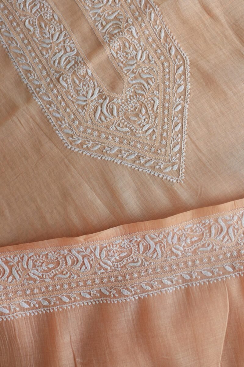 Malmal Chikankari Unstitched Men's Kurtas Fabrics