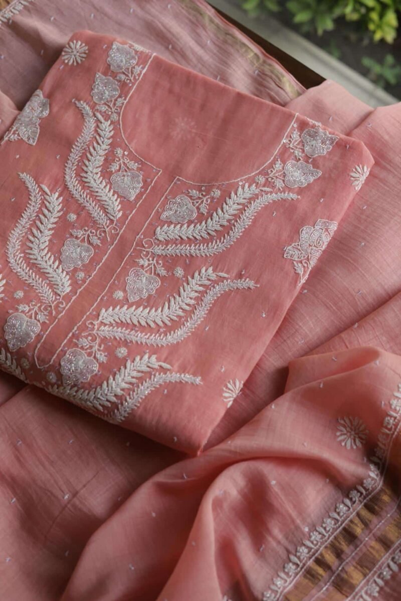 Malmals Pearl Work Chikankari Fabrics