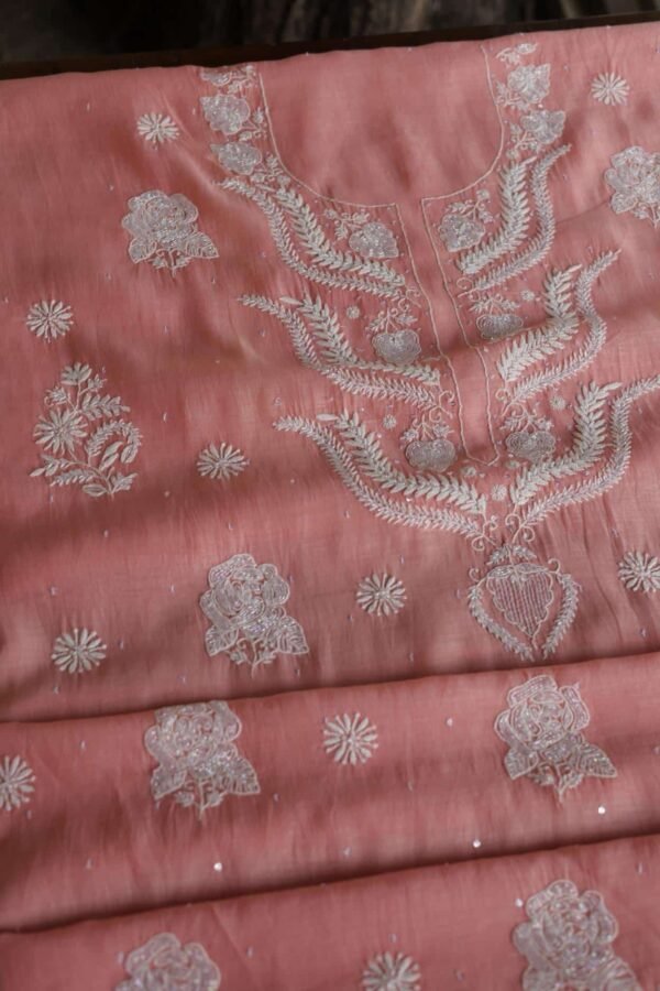 Malmals Pearl Work Chikankari Fabrics - Image 12