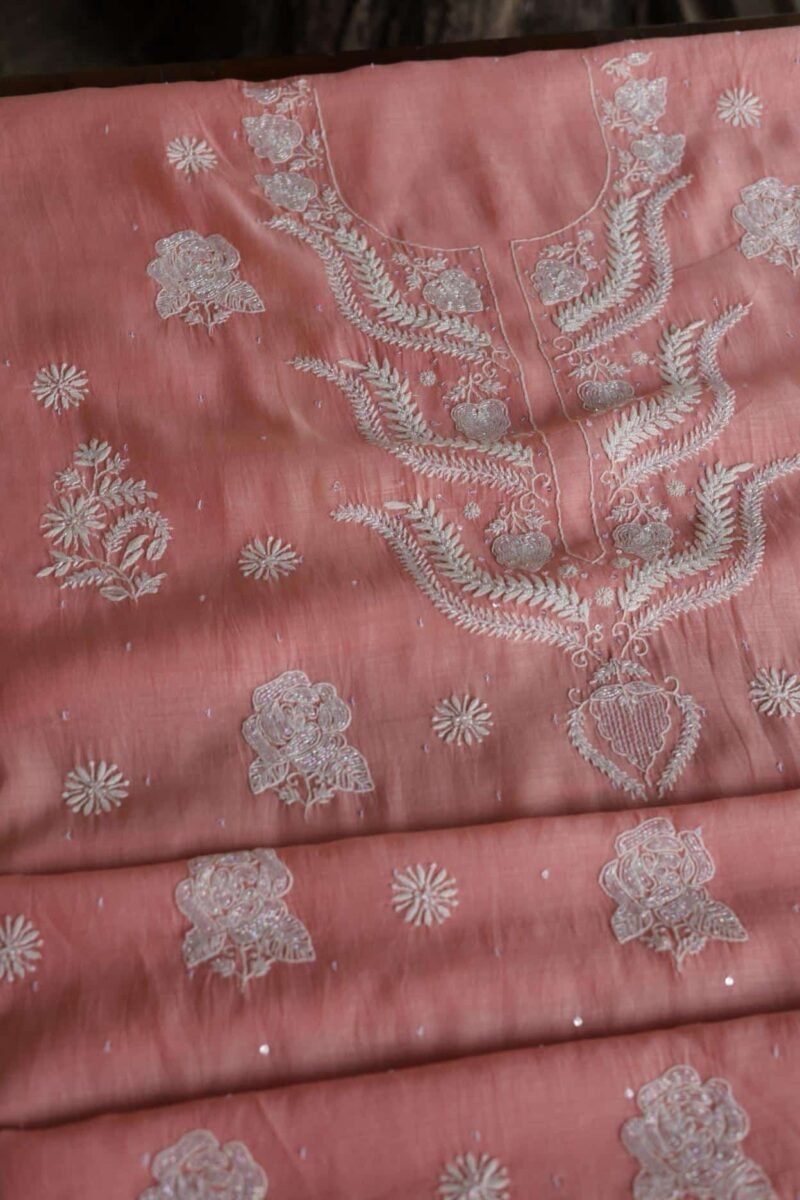 Malmals Pearl Work Chikankari Fabrics