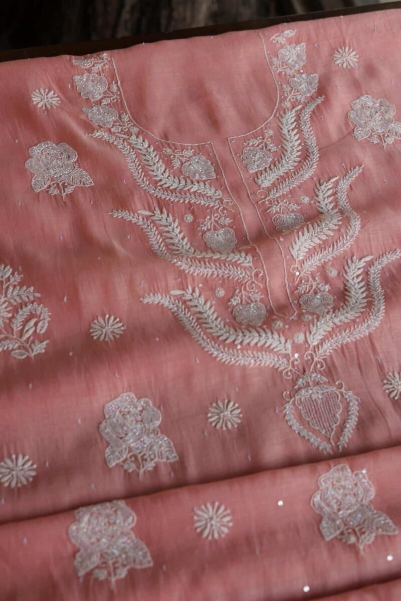 Malmals Pearl Work Chikankari Fabrics