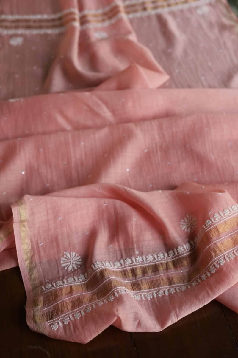 Malmals Pearl Work Chikankari Fabrics