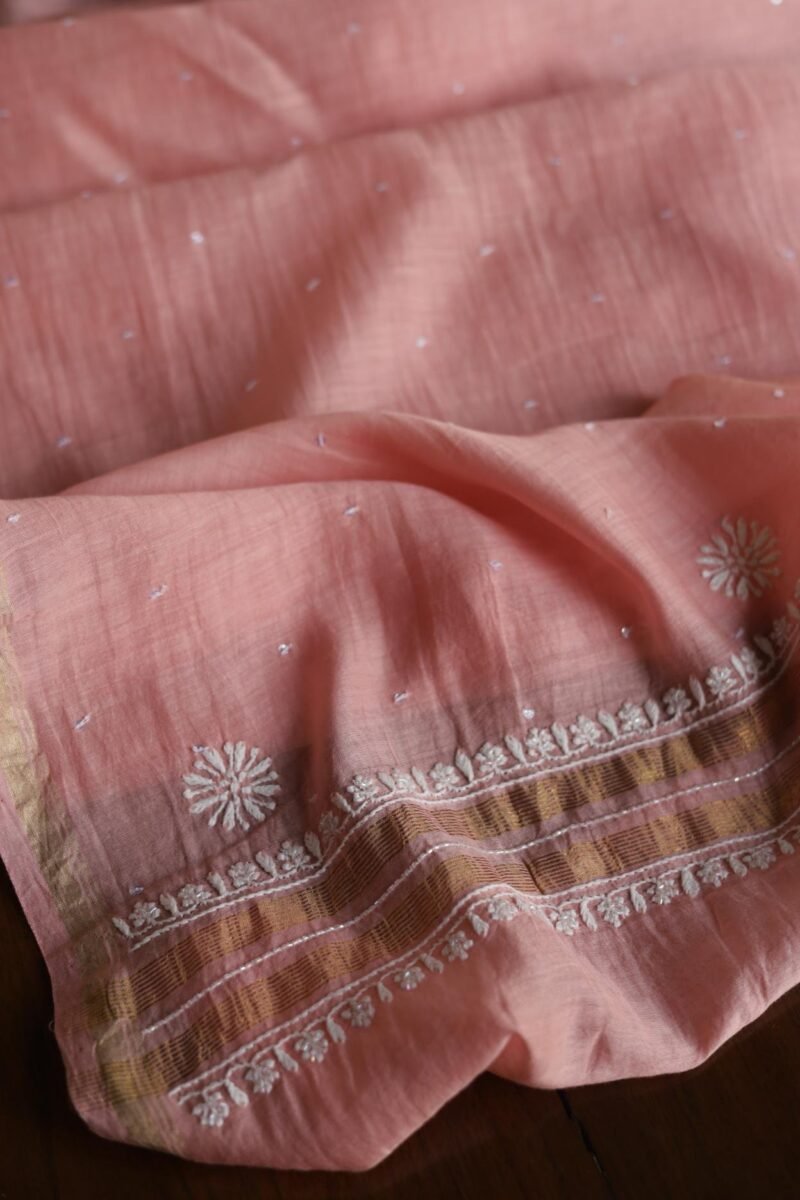 Malmals Pearl Work Chikankari Fabrics