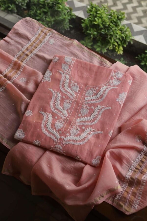 Malmals Pearl Work Chikankari Fabrics - Image 6