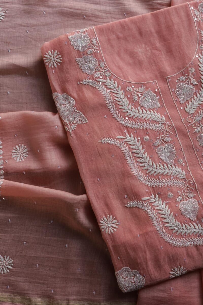 Malmals Pearl Work Chikankari Fabrics