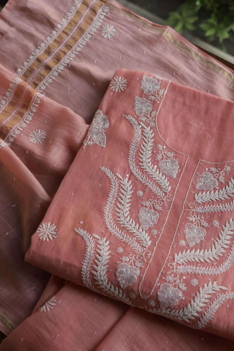 Malmals Pearl Work Chikankari Fabrics