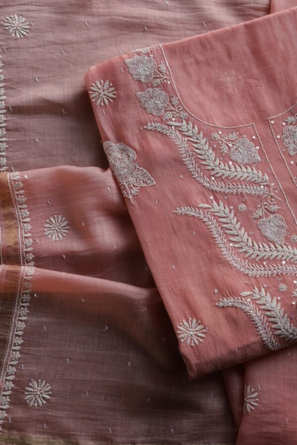 Malmals Pearl Work Chikankari Fabrics - Image 10