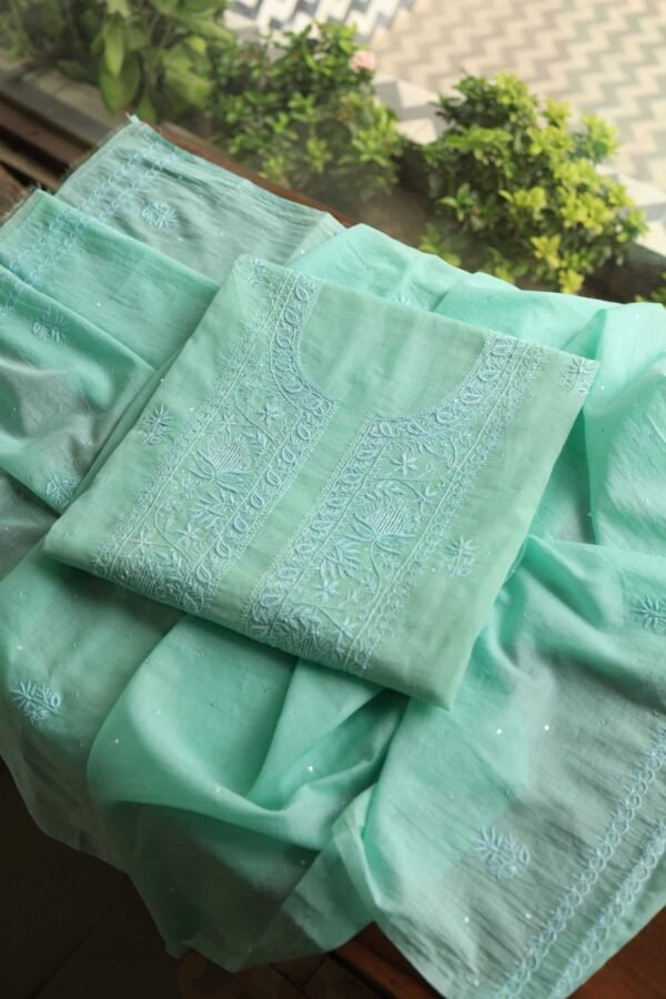 Malmals Pearl Work Chikankari Fabrics - Image 13