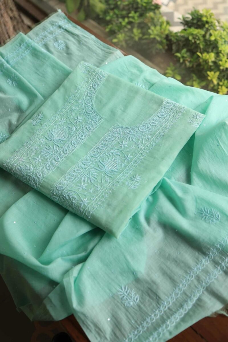 Malmals Pearl Work Chikankari Fabrics