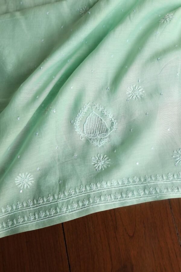Malmals Pearl Work Fine Chikankari Unstitched Fabrics - Image 15