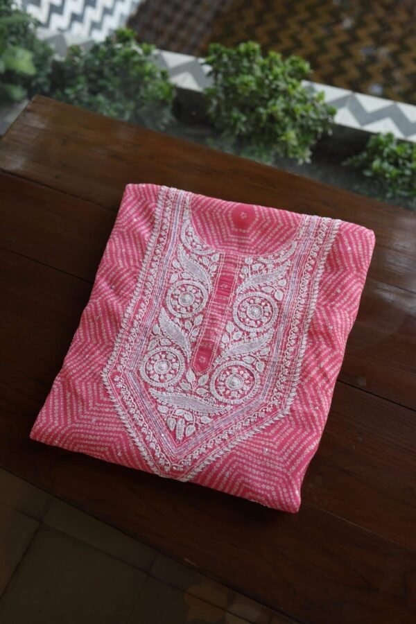 Muslin Chikankari Kurta Fabrics - Image 8