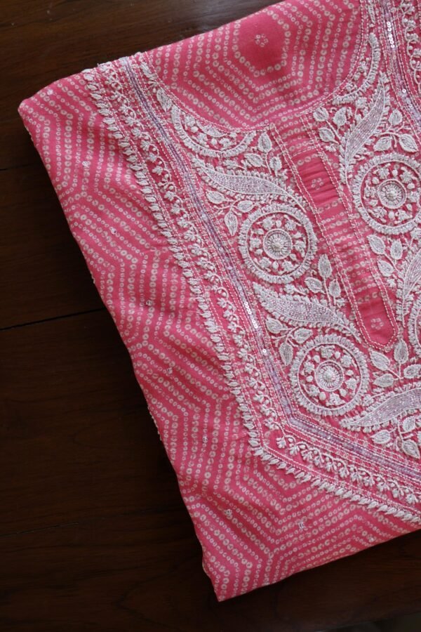 Muslin Chikankari Kurta Fabrics - Image 7