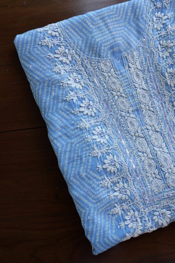 Muslin Chikankari Kurta Fabrics - Image 3