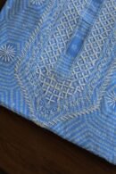 Sky Blue Muslin Chikankari Unstitched Kurta Fabrics