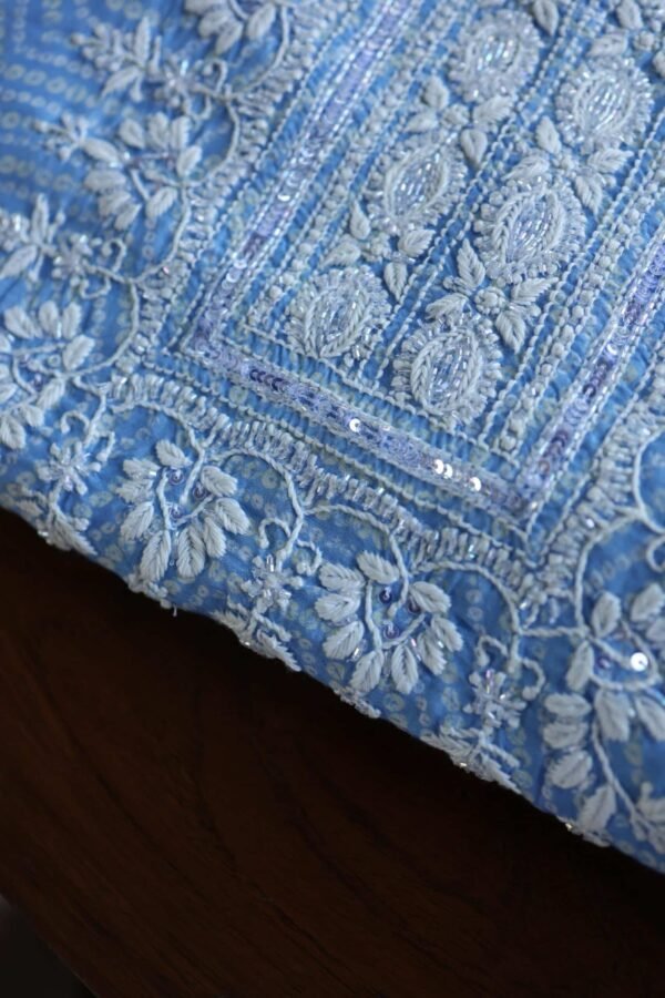 Muslin Chikankari Kurta Fabrics - Image 2