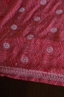 Carrot Pink Muslin Chikankari Unstitched Kurta Fabrics