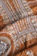 Mustard Muslin Chikankari Kurta Fabrics