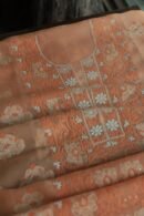 Noor Organza Silk Chikankari Mukaish Kamdani Unstitched Fabric
