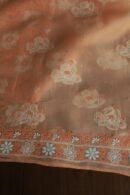 Noor Organza Silk Chikankari Mukaish Kamdani Unstitched Fabric