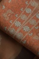 Noor Organza Silk Chikankari Mukaish Kamdani Unstitched Fabric