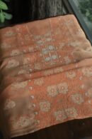 Noor Organza Silk Chikankari Mukaish Kamdani Unstitched Fabric