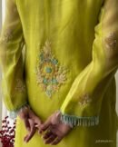 Noor Organza Silk Zardosi Work Fine Resham Chikankari Kurta Set