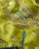 Noor Organza Silk Zardosi Work Fine Resham Chikankari Kurta Set