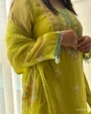 Noor Organza Silk Zardosi Work Fine Resham Chikankari Kurta Set