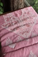 Onion Pink Daraz Chanderi Chikankari Kurta Fabrics