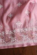 Onion Pink Daraz Chanderi Chikankari Kurta Fabrics