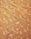 Orange Mal Chanderi Silk Chikankari With Sequins Unstitched Kurta Dupatta Set