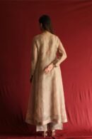Pastel Beige Noor Organza Chikankari Anarkali With Dupatta