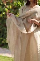 Pastel Beige Zari Kota Ready to Wear Kurta Set