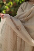Pastel Beige Zari Kota Ready to Wear Kurta Set