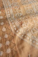 Peach Daraz Chanderi Chikankari Kurta Fabrics