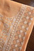 Peach Daraz Chanderi Chikankari Kurta Fabrics
