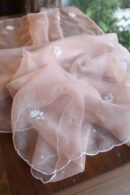 Peach Noor Organza Silk Chikankari Unstitched Kurta Dupatta Set