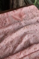Peach Paper Tussar Resham Chikankari Unstitched Kurta Dupatta Set