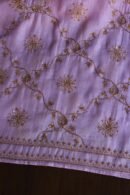 Pink Mal Chanderi Silk Chikankari With Sequins Unstitched Kurta Dupatta Set