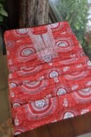 Carrot Pink Muslin Chikankari Unstitched Kurta Fabrics
