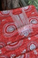 Carrot Pink Muslin Chikankari Unstitched Kurta Fabrics